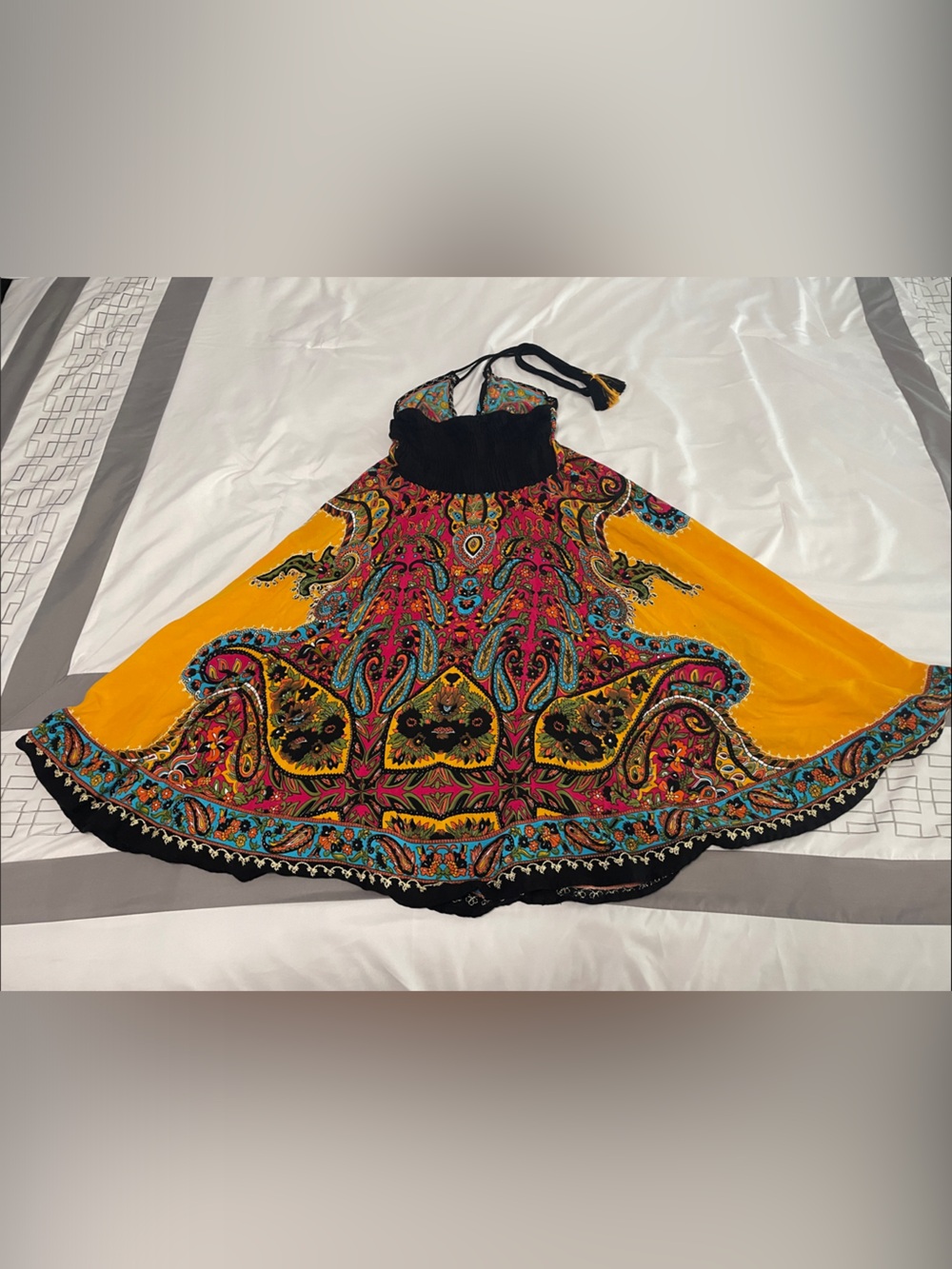 Colorful Halter Boho Dress - Picture 2 of 5